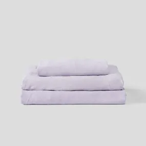 100% Linen Sheet Set Lilac