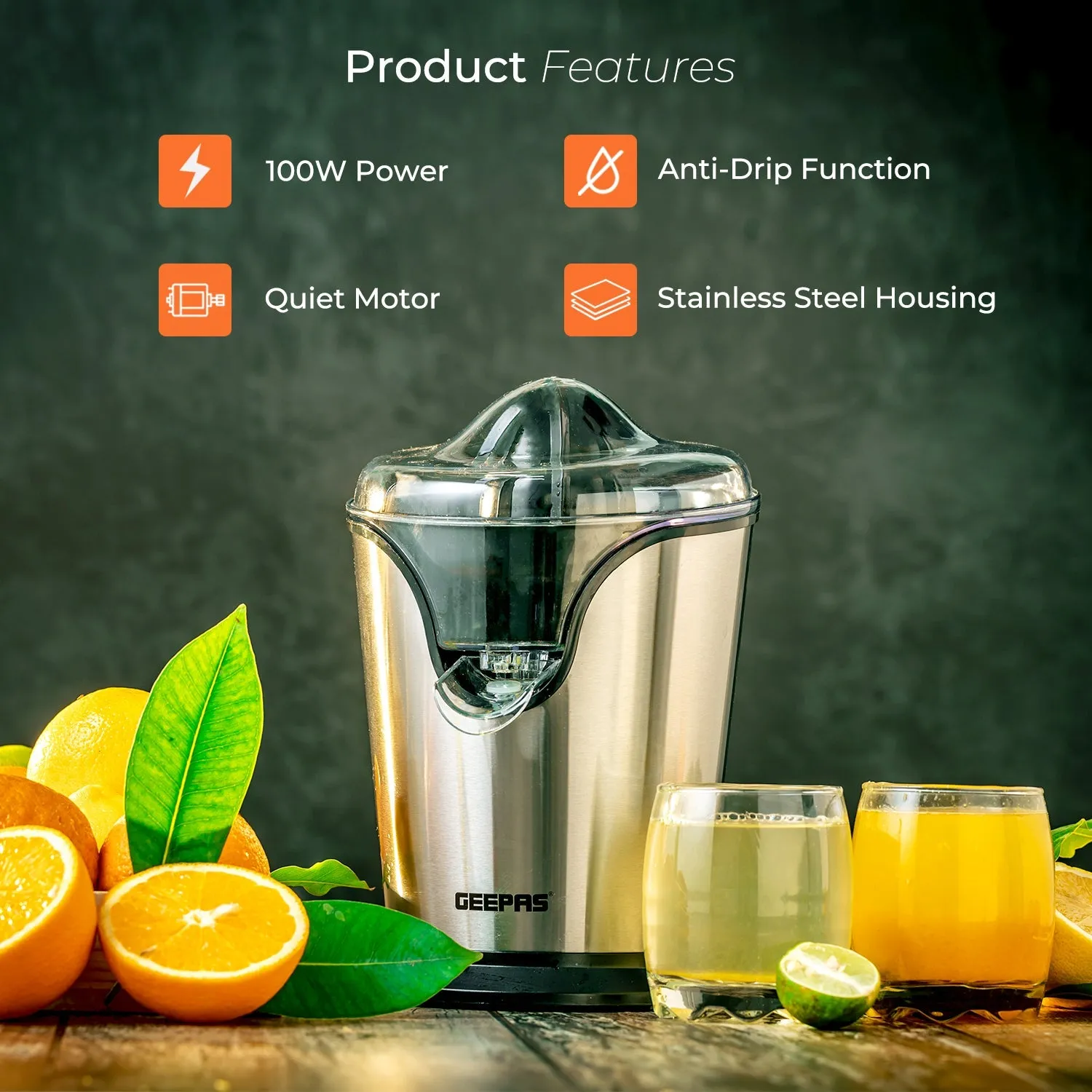 100W Mini Electric Citrus Juicer & Squeezer