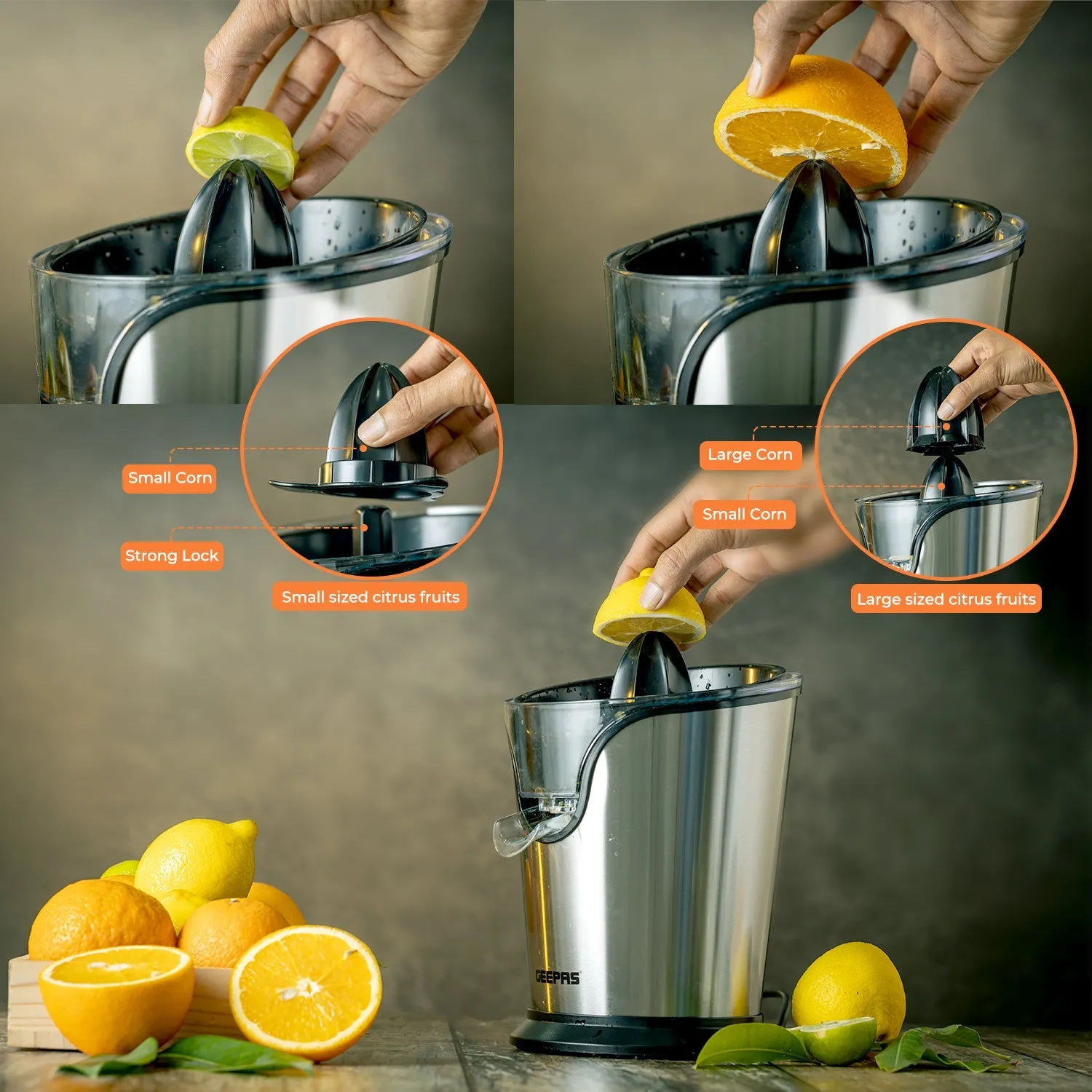 100W Mini Electric Citrus Juicer & Squeezer