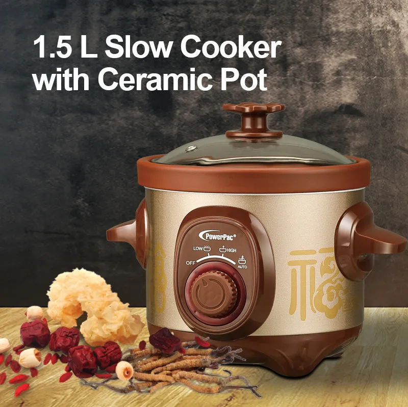 1.5L Slow Cooker with Ceramic Pot (PPSC15)