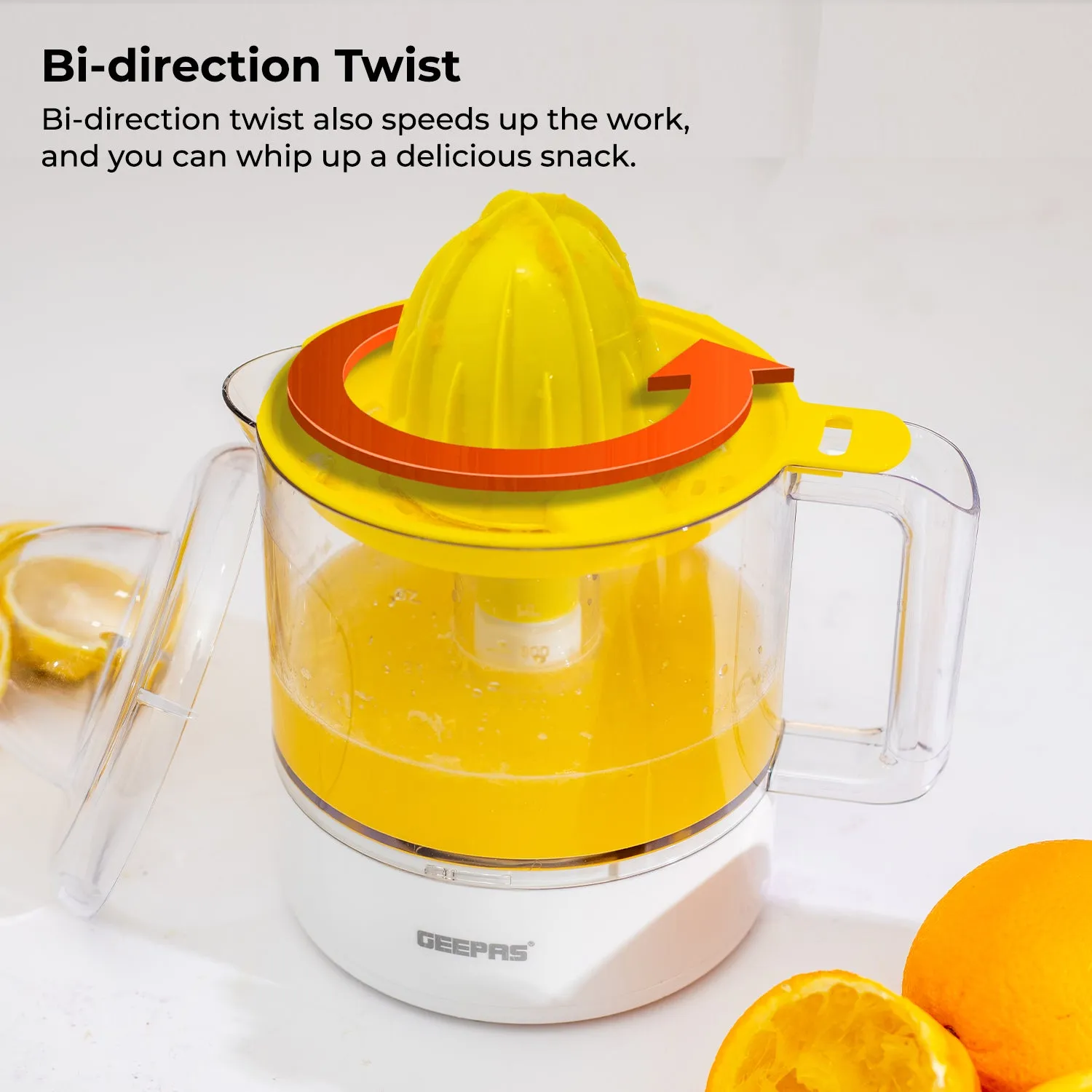 1L Bi-Directional Clear-View Electric Citrus Juicer 25W