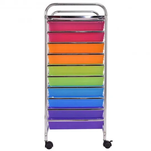 20 Drawers Storage Rolling Cart Studio Organizer-Multicolor