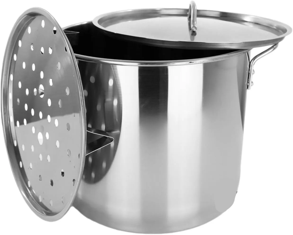 20 QT Tamales Stock Pot With Steamer Rack