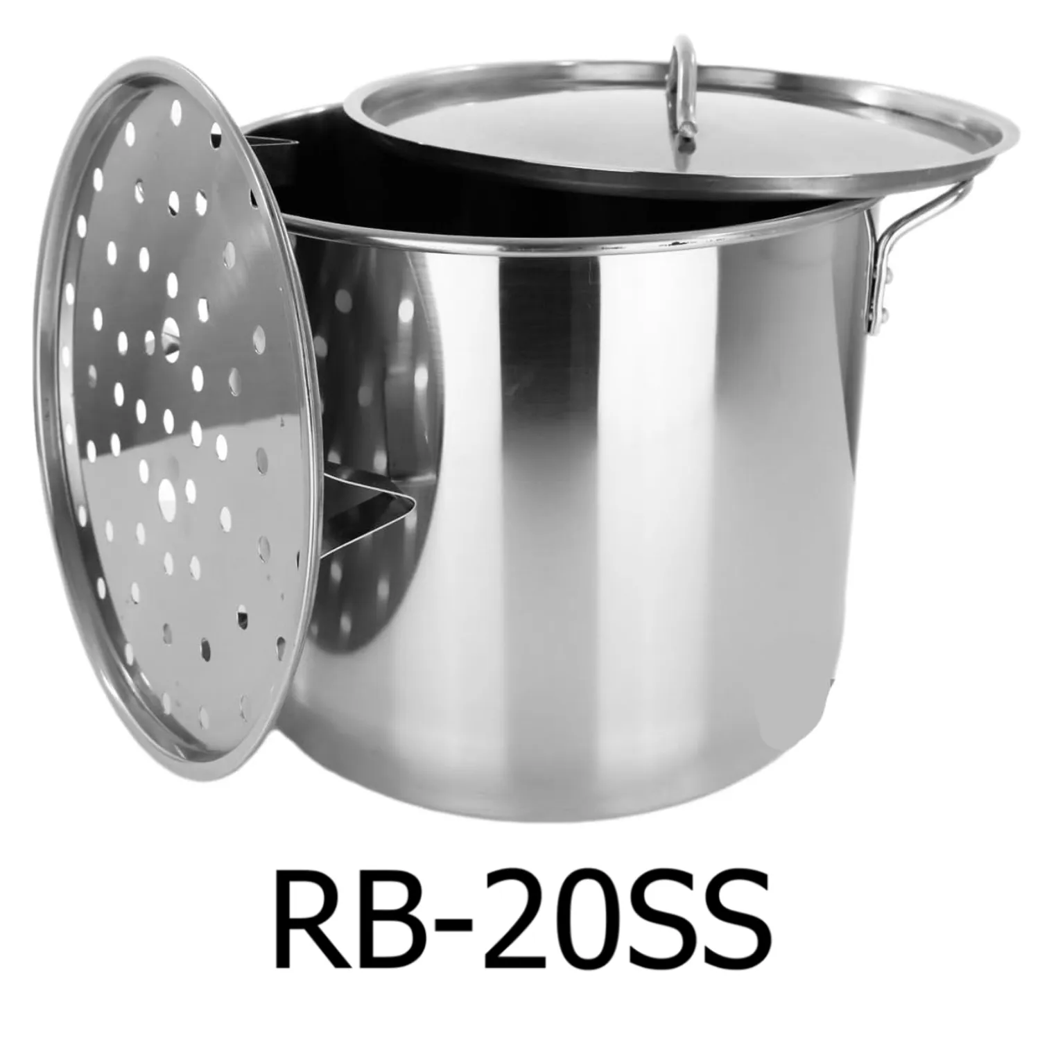 20 QT Tamales Stock Pot With Steamer Rack