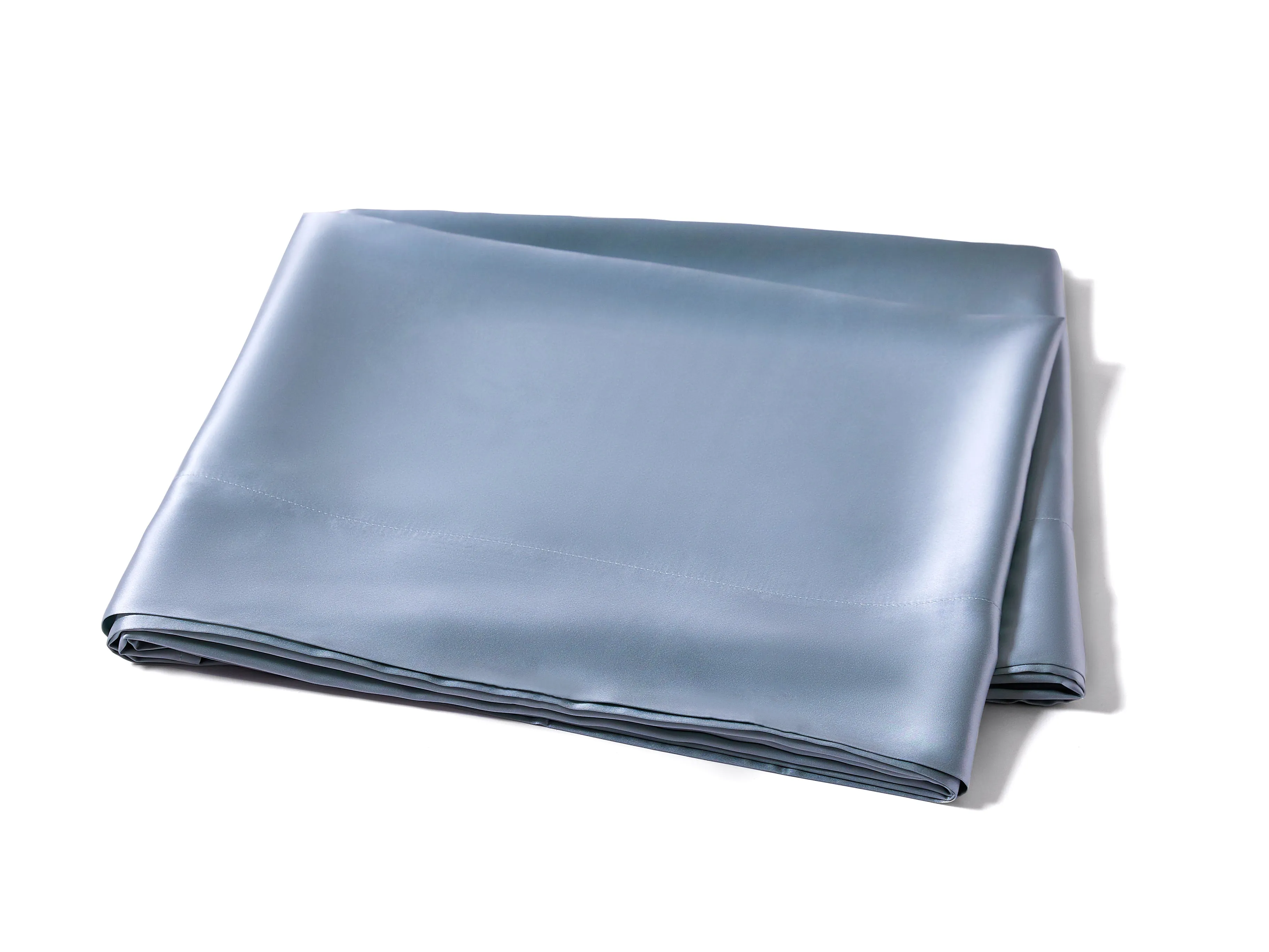 22 Momme Silk Flat Sheet - Steel Blue