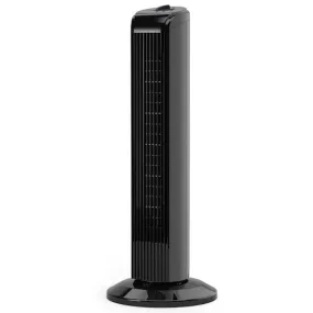 28 in. 3 Speed Oscillating Tower Fan in Black