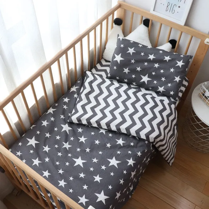 3PC Neutral Cozy-Soft Cotton Baby's Bedding Sets