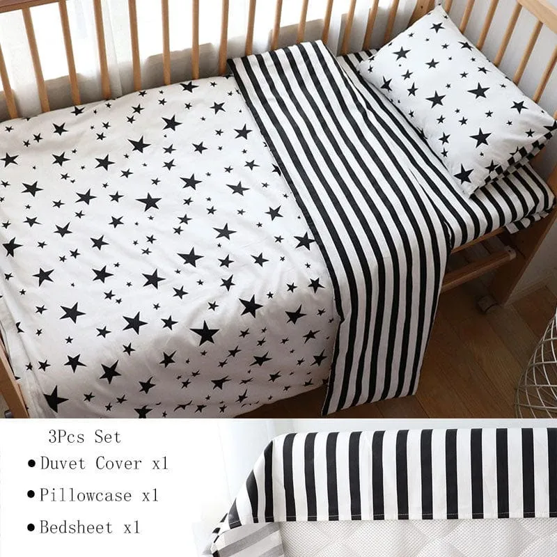 3PC Neutral Cozy-Soft Cotton Baby's Bedding Sets