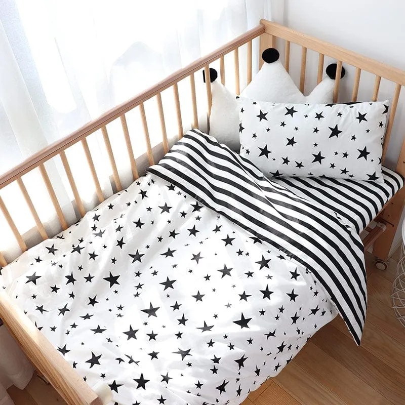 3PC Neutral Cozy-Soft Cotton Baby's Bedding Sets