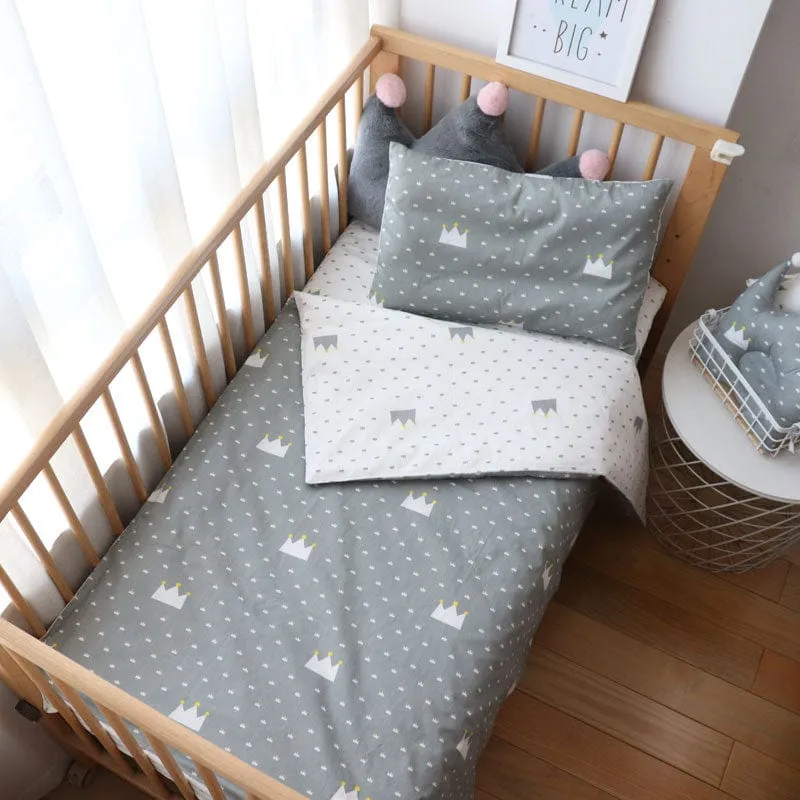 3PC Neutral Cozy-Soft Cotton Baby's Bedding Sets