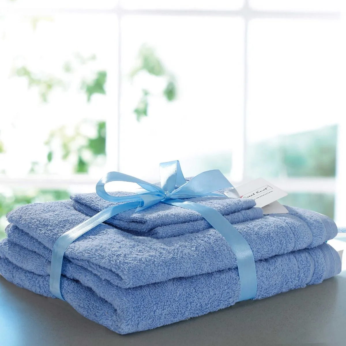 4 PCs Towel Pack- Sky Blue