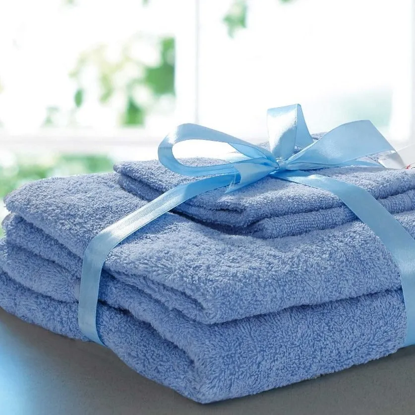 4 PCs Towel Pack- Sky Blue