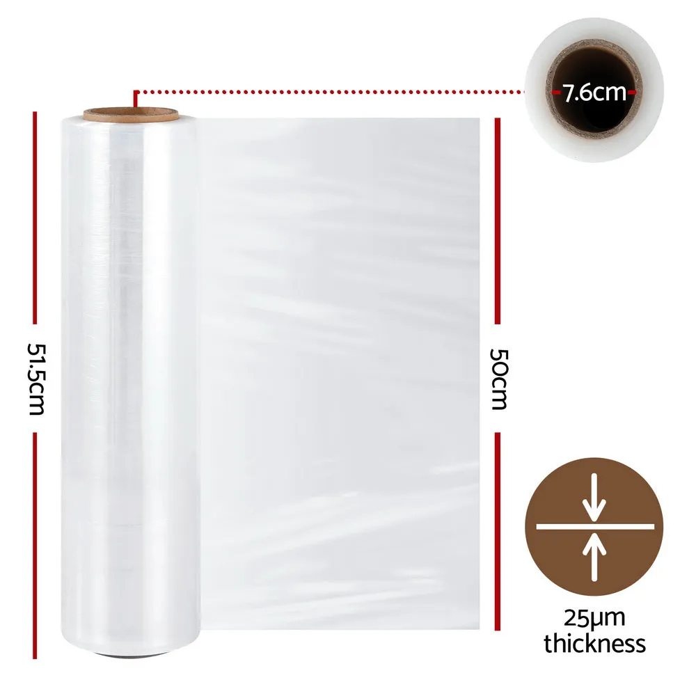 400m 2pcs Stretch Film Shrink Wrap Rolls Protect Package Material Home Warehouse