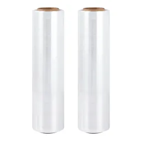 400m 2pcs Stretch Film Shrink Wrap Rolls Protect Package Material Home Warehouse