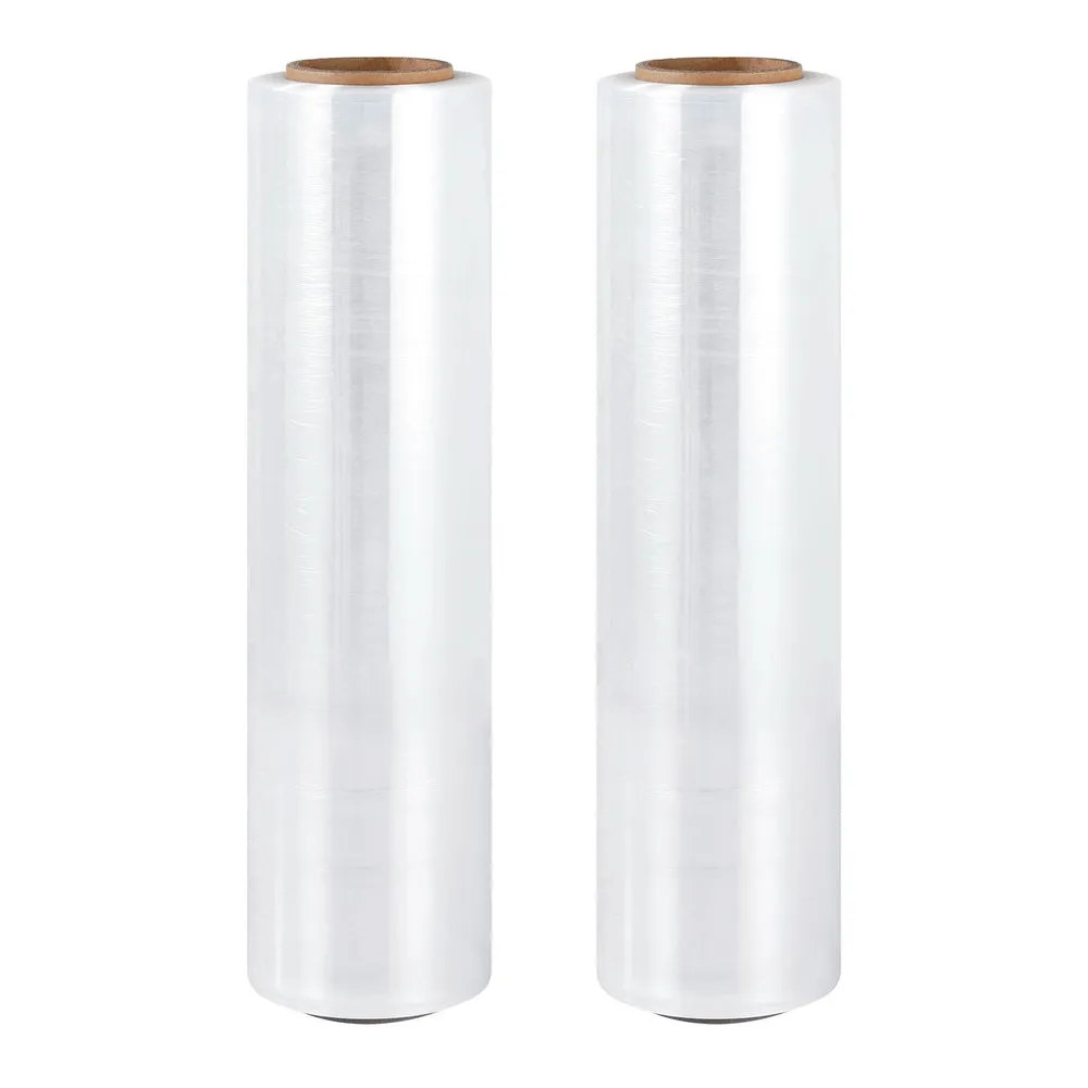 400m 2pcs Stretch Film Shrink Wrap Rolls Protect Package Material Home Warehouse