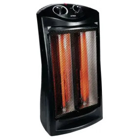 750-Watt-1,500-Watt Fan-Forced Quartz Tower Radiant Heater with Thermostat