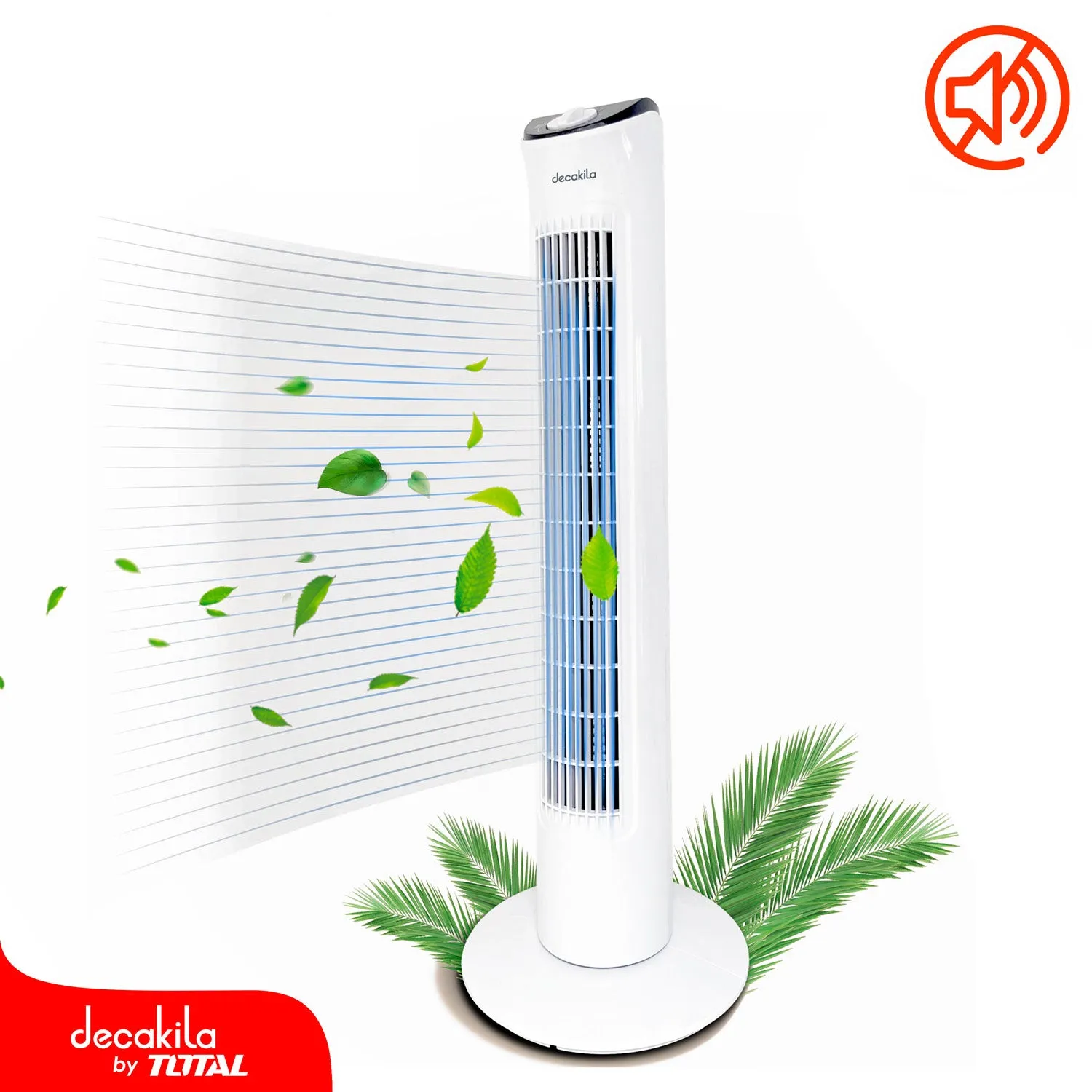 Abanico De Torre 32" Alto 45W 120V 60Hz Temporizador 120 Mins. 3 Velocidades. Oscila 70º