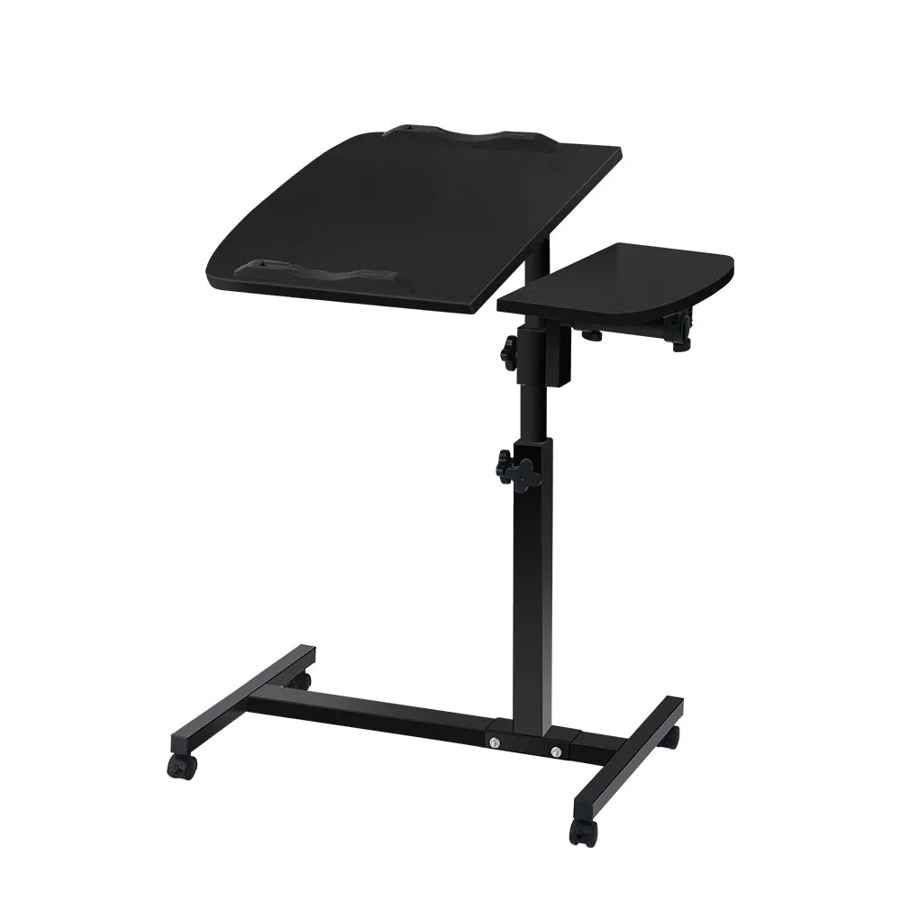 Adjustable Rotating Laptop Desk, Steel Frame, Black - Artiss