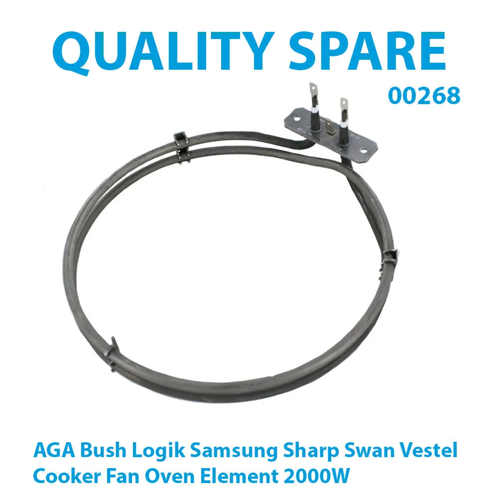 AGA Bush Logik Samsung Sharp Swan Vestel Cooker Fan Oven Element 2000W