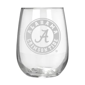 Alabama Crimson Tide 17 oz. Stemless Wine Glass