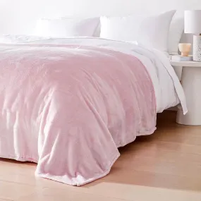 Anko Premium Plush Single Bed Blanket|Lightweight & Cozy Blanket for Adults, Kids,Toddler|Durable for All Season| Super Soft Blanket for Bed, Sofa, Couch, Travel| 1.52m (L) x 2.03m (W)| Pink