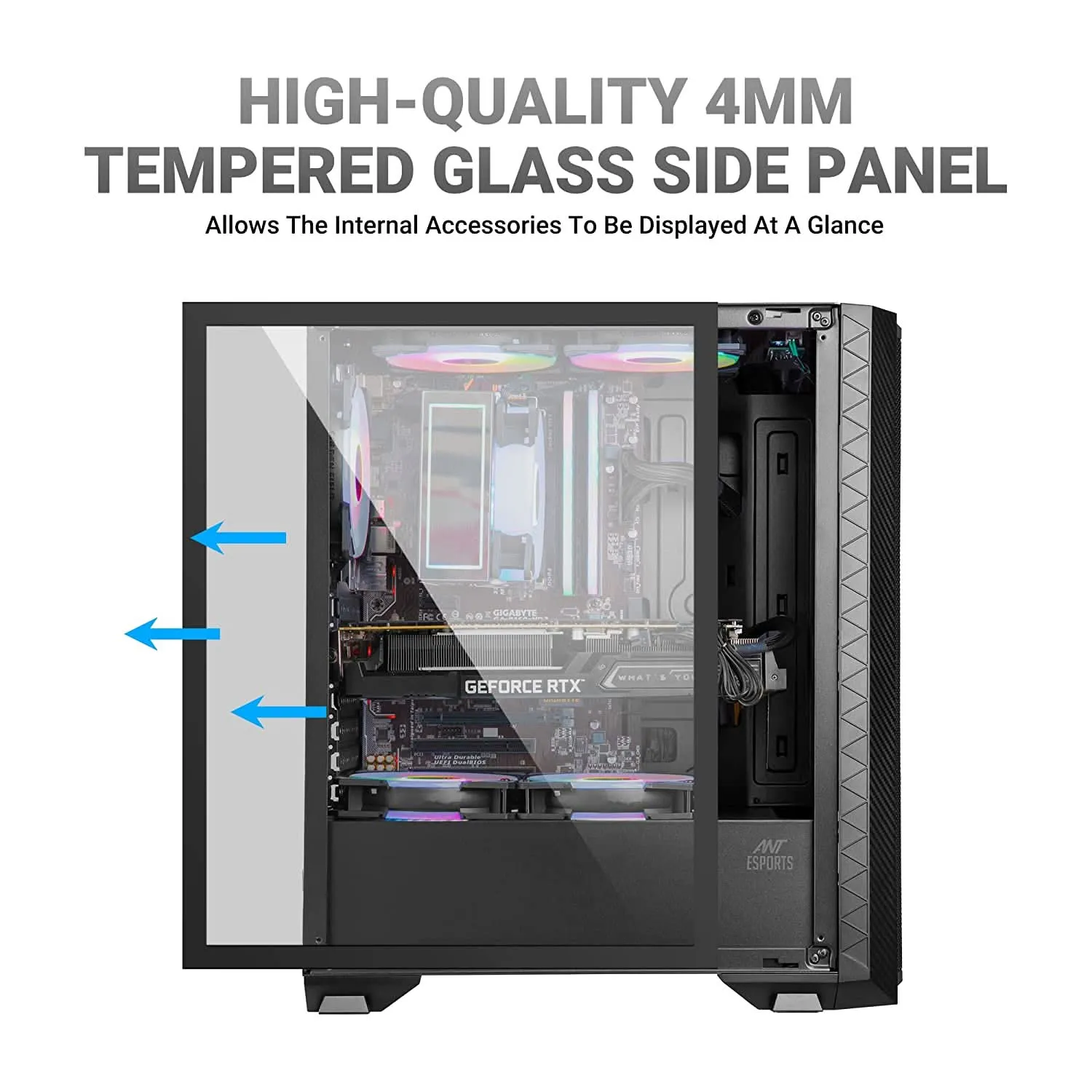 ANT ESPORTS ICE 311MT MID-TOWER ATX CABINET