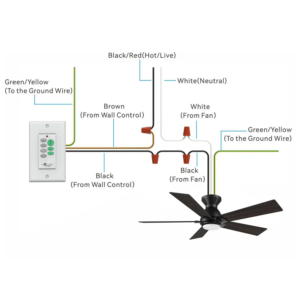 Aspen Ⅱ Low Profile Smart Fan with Light Remote Outdoor/indoor 48"