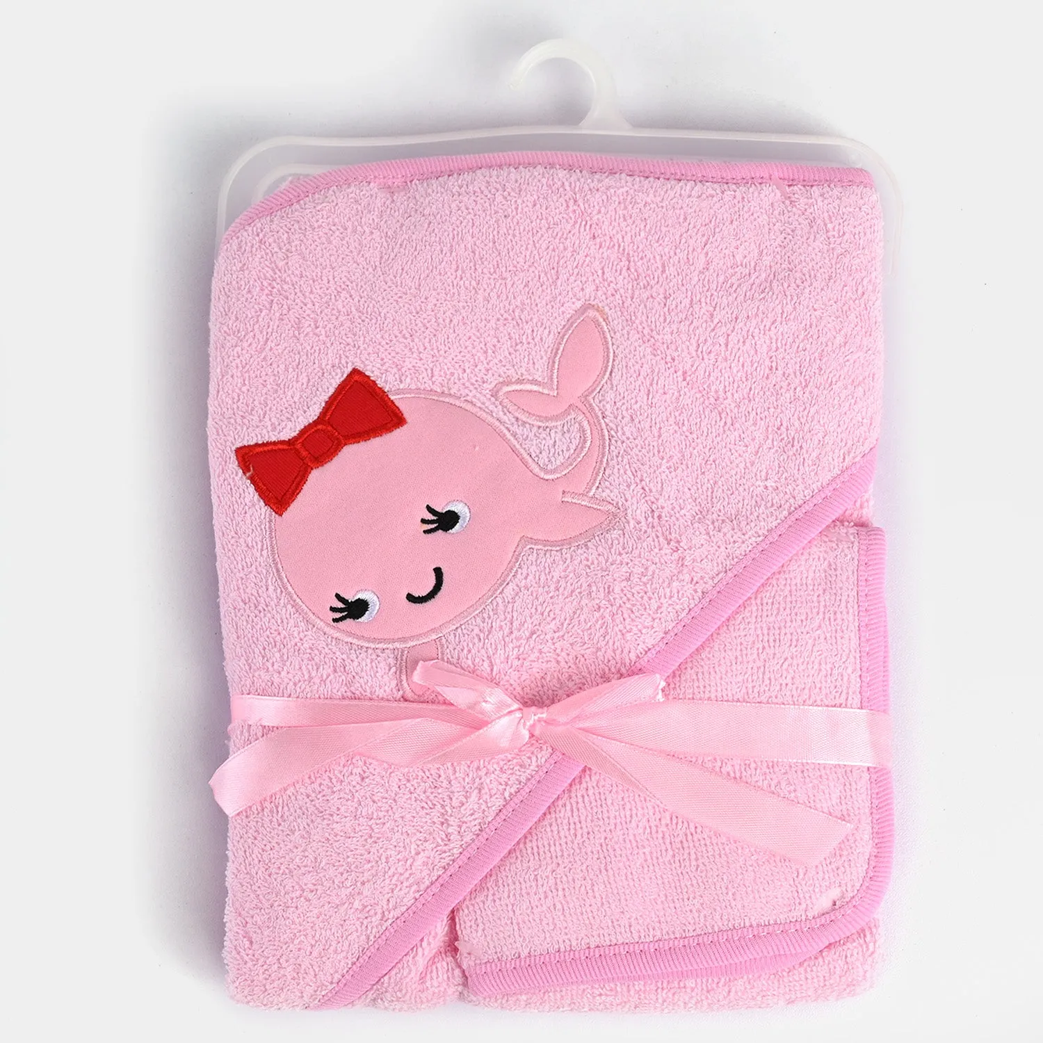 Baby Hooded Bath Towel  1 PCs Face Towel-Pink