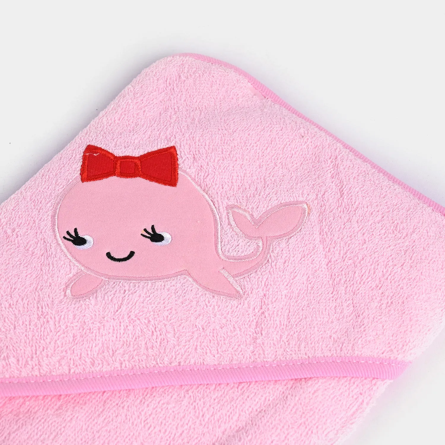 Baby Hooded Bath Towel  1 PCs Face Towel-Pink