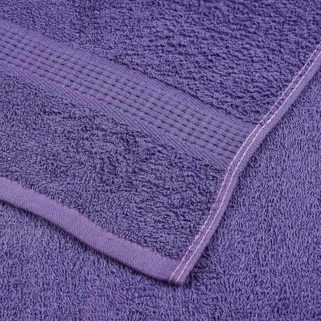 Bath Towels 10 pcs Purple 100x150 cm 360 gsm 100% Cotton