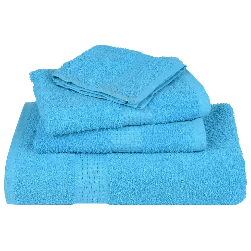 Bath Towels 2 pcs Turquoise 100x150 cm 360 gsm 100% Cotton