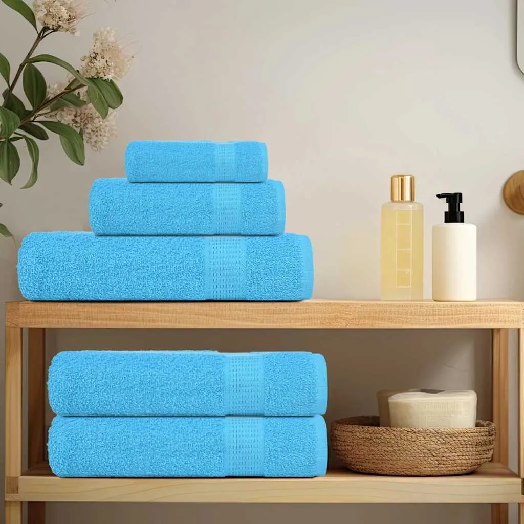 Bath Towels 2 pcs Turquoise 100x150 cm 360 gsm 100% Cotton