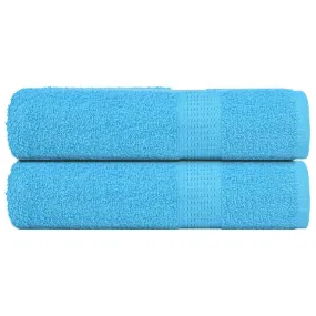 Bath Towels 2 pcs Turquoise 100x150 cm 360 gsm 100% Cotton