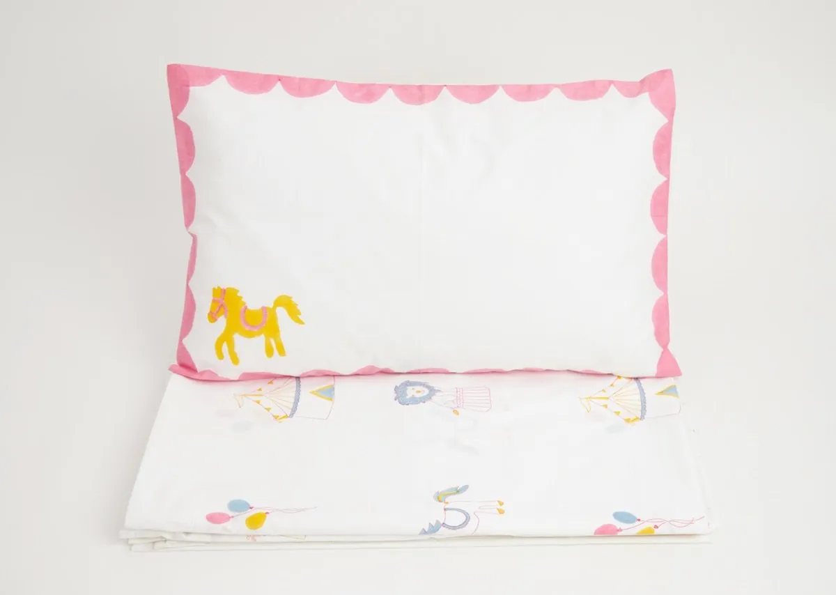 Bed Set - I Am Going To The Circus - Pink