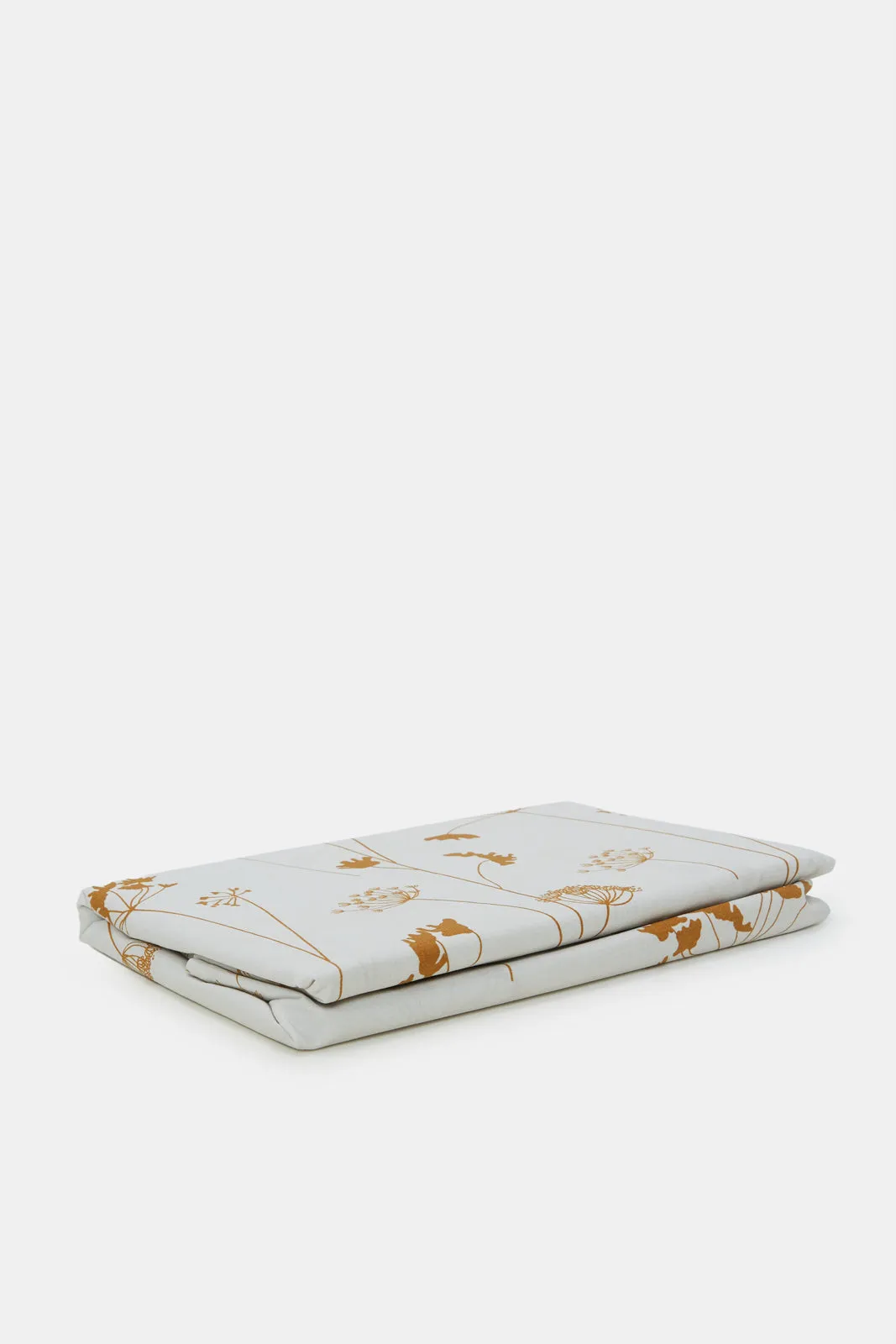 Beige Floral Printed Pillowcase Set (Pack of 2)