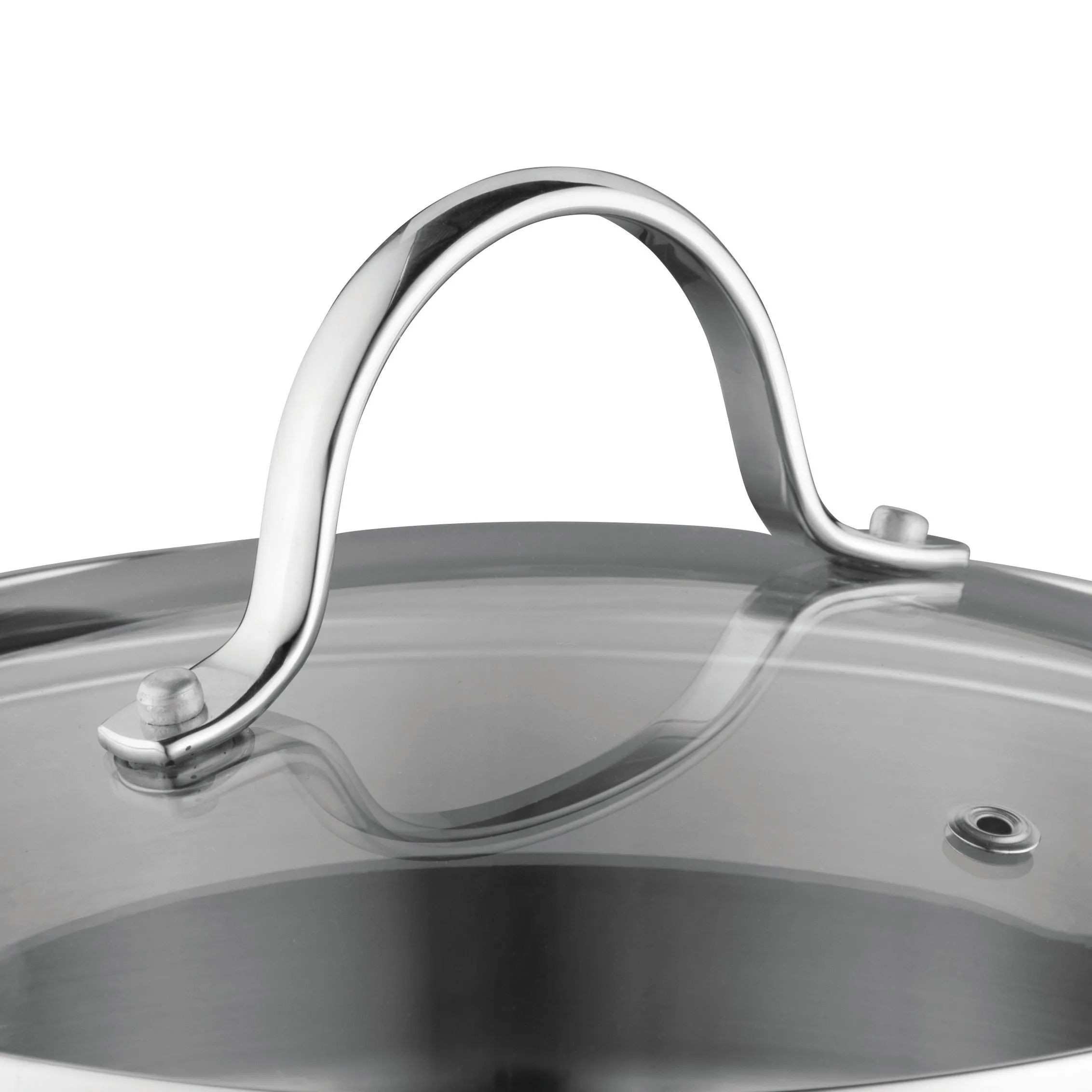 BergHOFF Comfort 18/10 Stainless Steel 7" Stockpot 2.3Qt., Glass Lid