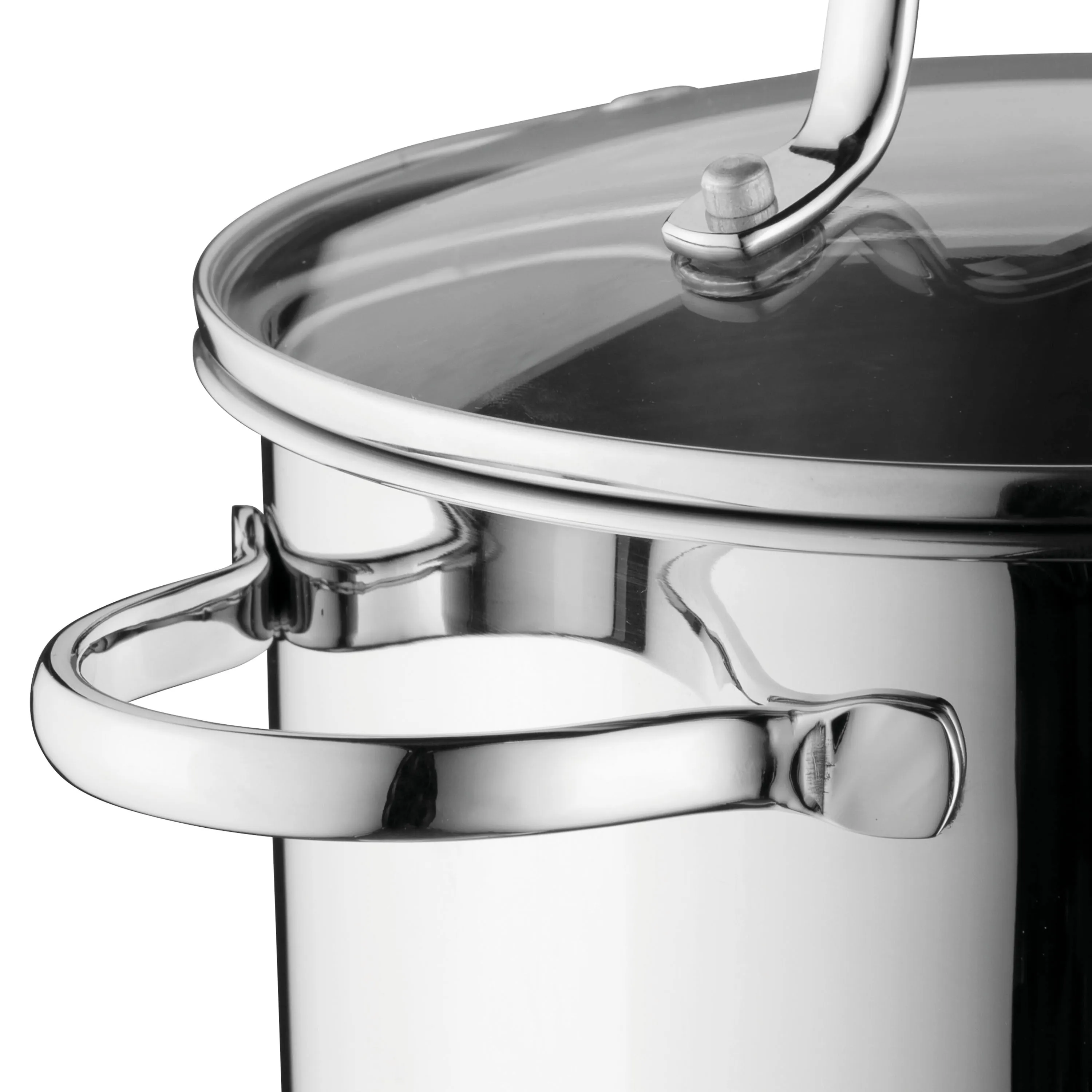 BergHOFF Comfort 18/10 Stainless Steel 7" Stockpot 2.3Qt., Glass Lid