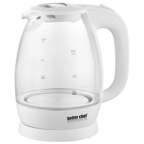 Better Chef 7-Cup Cordless Borosilicate Glass Electric Kettle with LED