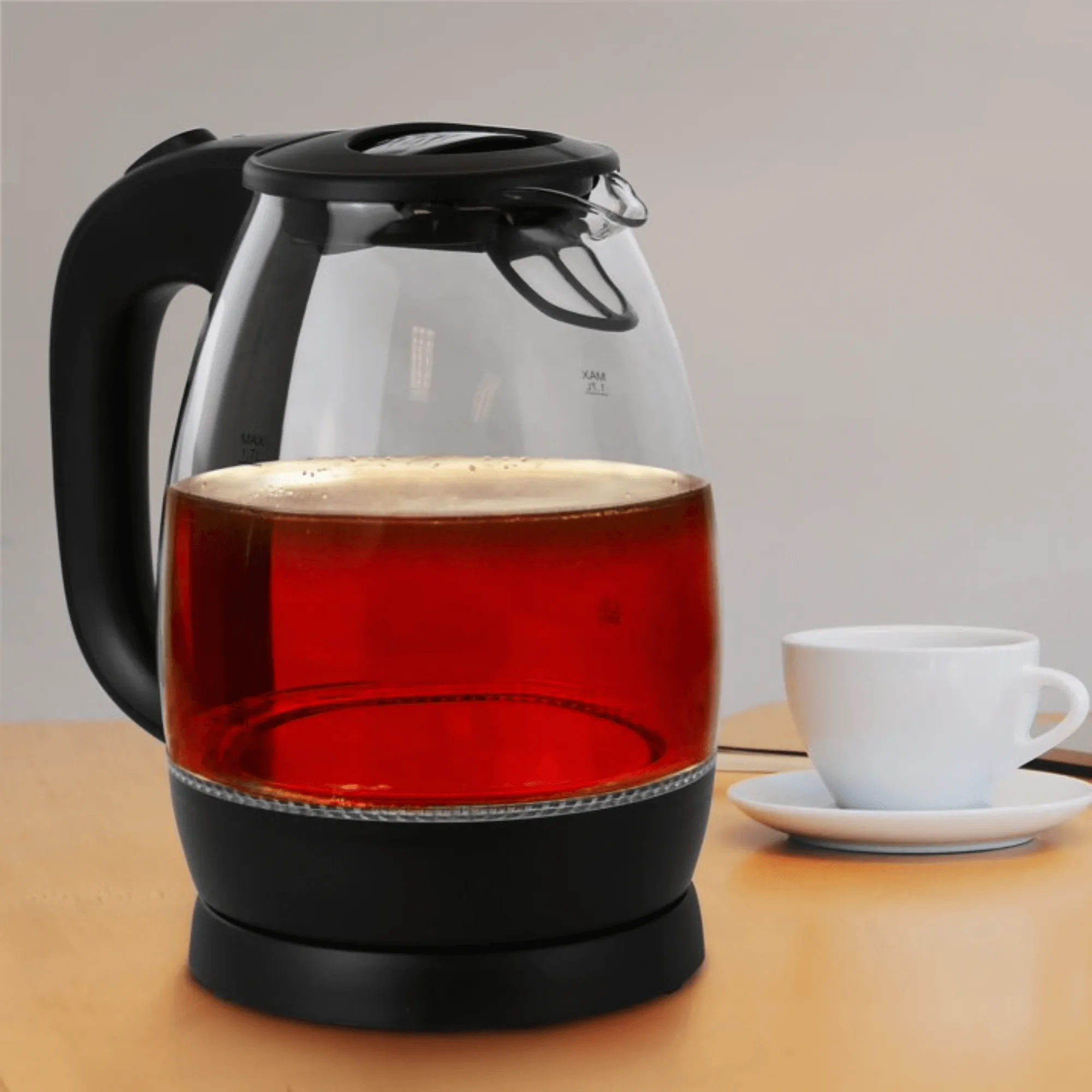 Better Chef 7-Cup Cordless Borosilicate Glass Electric Kettle with LED