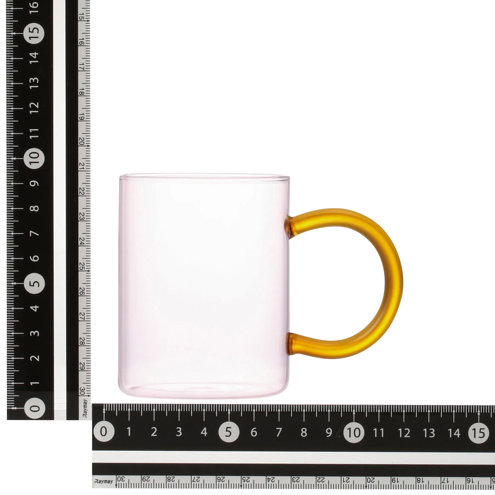 Bicolor Glass Mug Pink