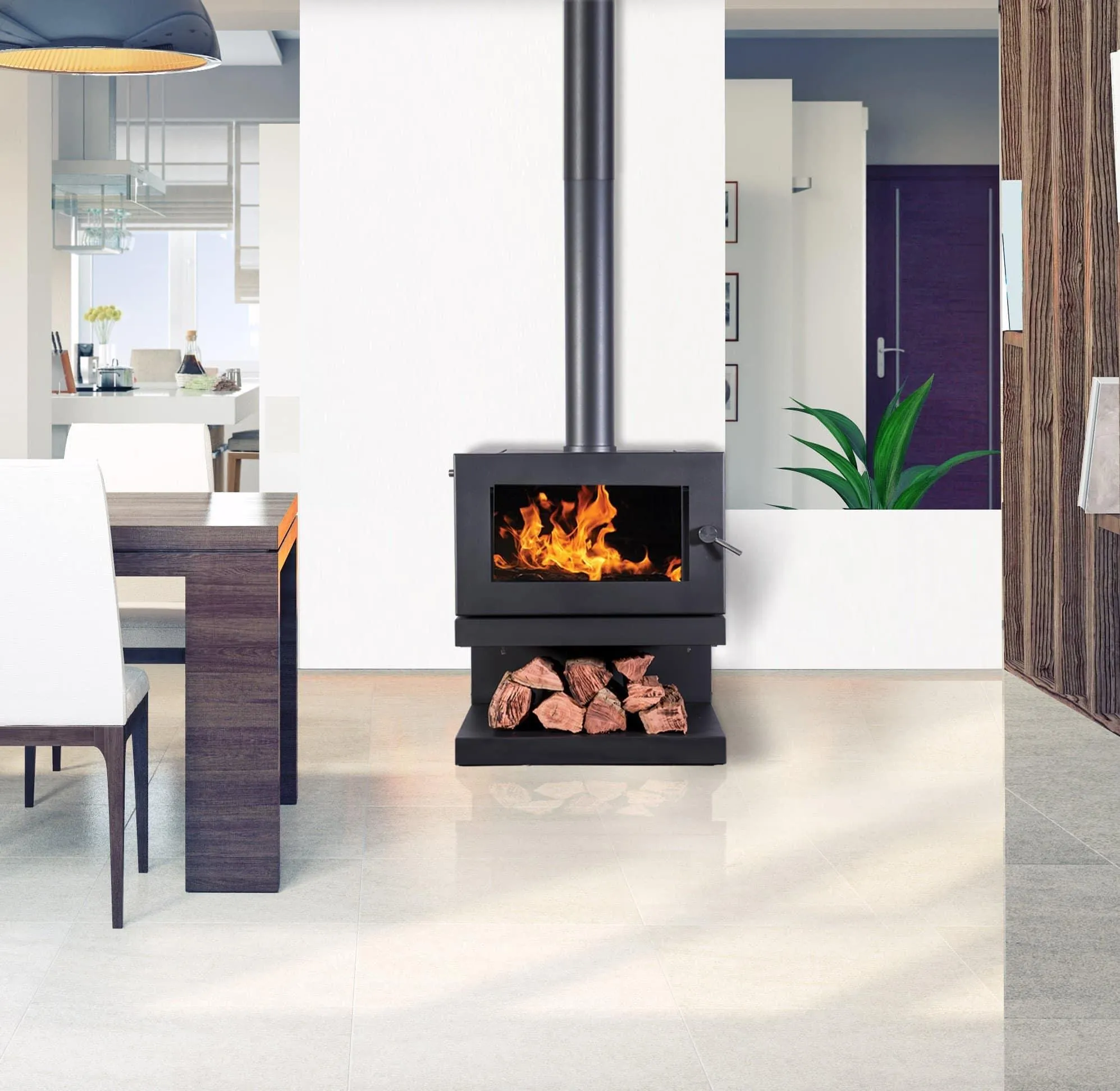 Blaze 600 Wood Heater with Cantilever Base