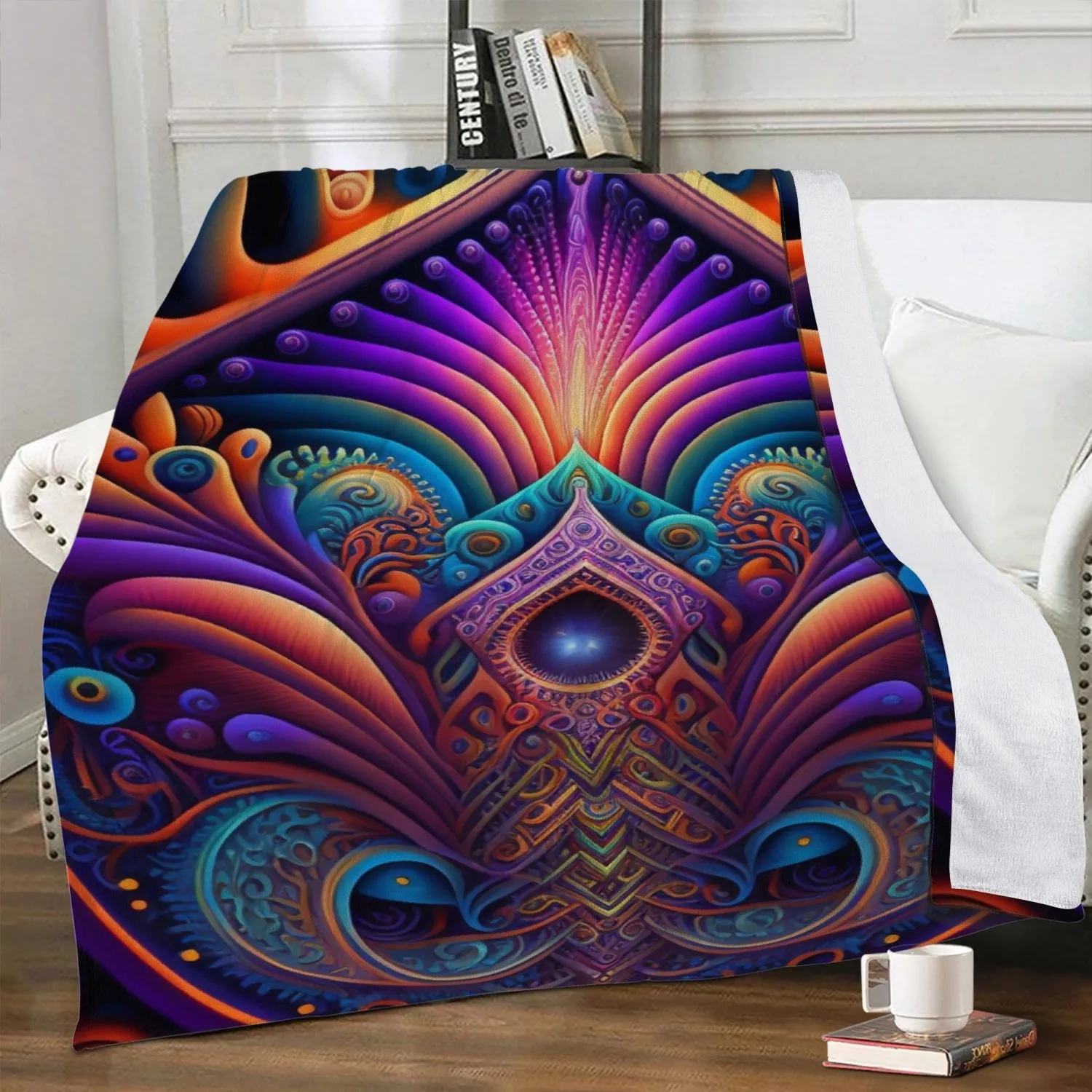 BLOOMING Dual-sided Stitched Fleece Blanket | ACIDMATH GUY