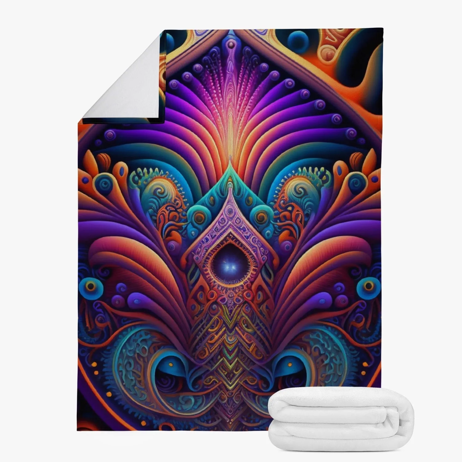 BLOOMING Dual-sided Stitched Fleece Blanket | ACIDMATH GUY