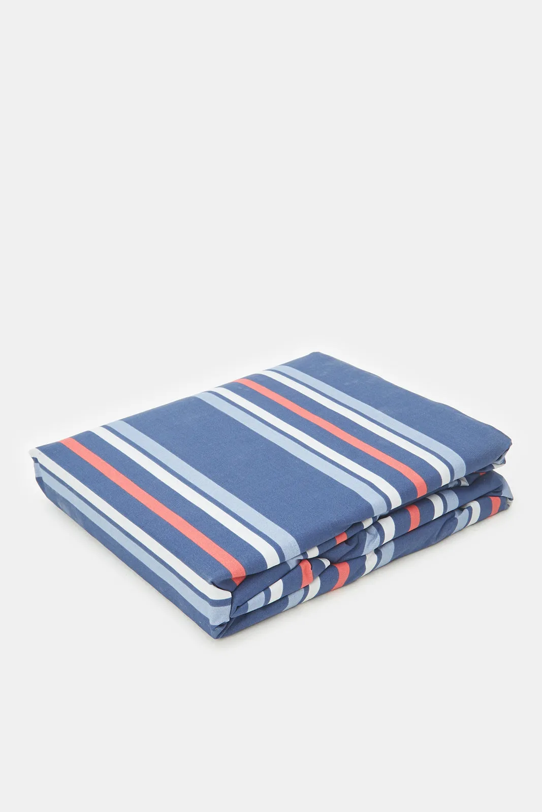 Blue Stripes Printed Fitted Sheet (Super King Size)