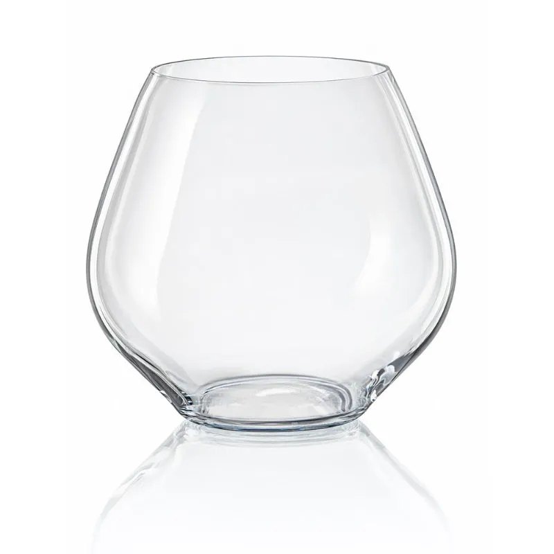 Bohemia Amoroso Stemless Glass Clear Lead Free Crystal Wineware | Set of 2 | 440ml