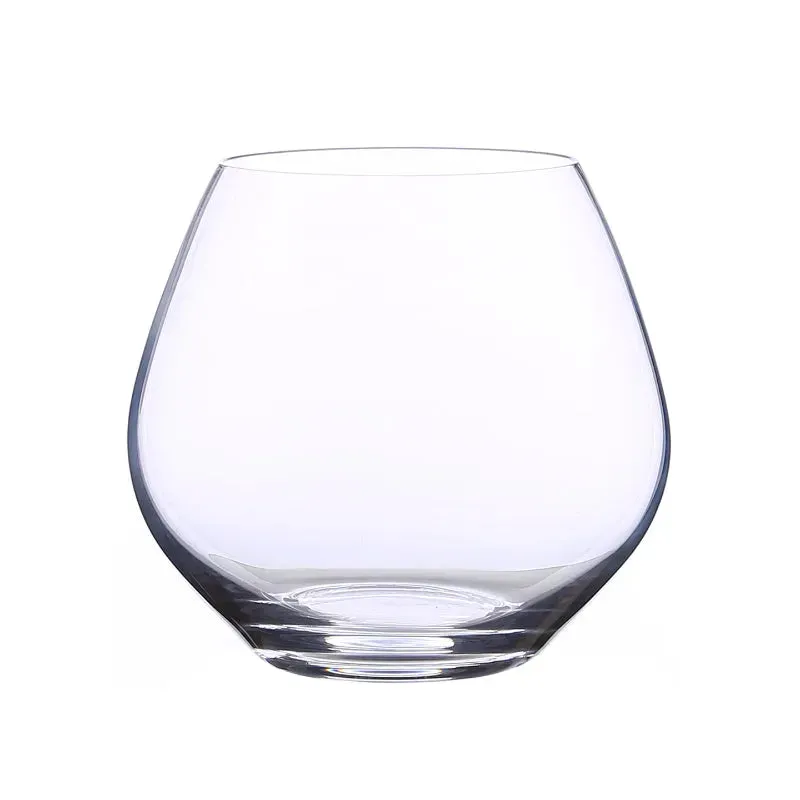 Bohemia Amoroso Stemless Glass Clear Lead Free Crystal Wineware | Set of 2 | 440ml