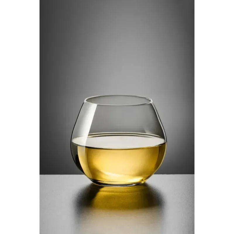 Bohemia Amoroso Stemless Glass Clear Lead Free Crystal Wineware | Set of 2 | 440ml