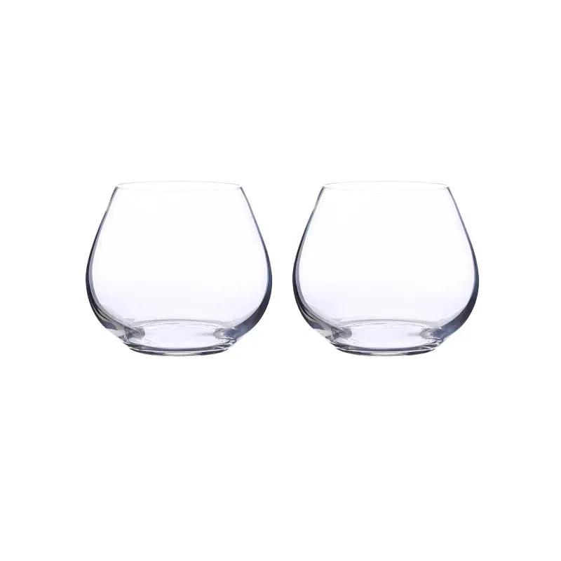 Bohemia Amoroso Stemless Glass Clear Lead Free Crystal Wineware | Set of 2 | 440ml