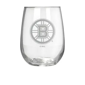 Boston Bruins 17 oz. Stemless Wine Glass