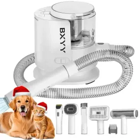 BXYY Dog Grooming Kit & Vacuum, 5-in-1 Pet Hair Collector & Clippers